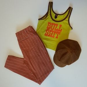 Retro Style Striped Pants